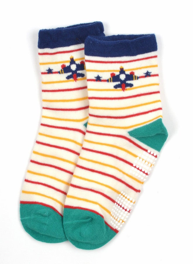 FOOTPRINTS FOOTPRINT 6 Pairs Infant Kids Unisex Multi-Colored Ankle-Length Assorted Antiskid Cotton Socks - Image 5